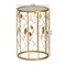 Baxton Studio Anaya Modern and Contemporary Glam Brushed Gold Finished Metal and Glass Leaf Accent End Table 177-11188-Zoro - alternate 4